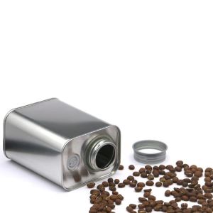 Custom Service Provided Round Cylindrical Coffee Tin Can Jar Matte Black Tea Tin