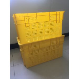 Durable Plastic Food Crates , Stacking Nesting Fruit Vegetable PP Mesh Crates DC