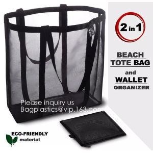Mesh Beach Bags Totes, Extra Large Pockets, Oversized Big Duffle Bag, net bags,