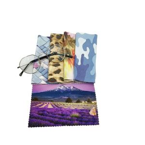 Custom Print Microfiber Eyeglass Cleaning Cloth Water Absorbent