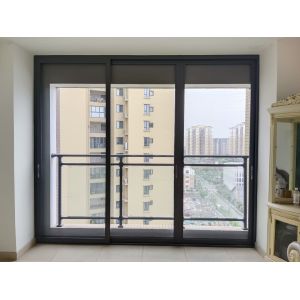 Powder Coated Rolling Screen Door With Fiberglass Mesh For Enhanced Security