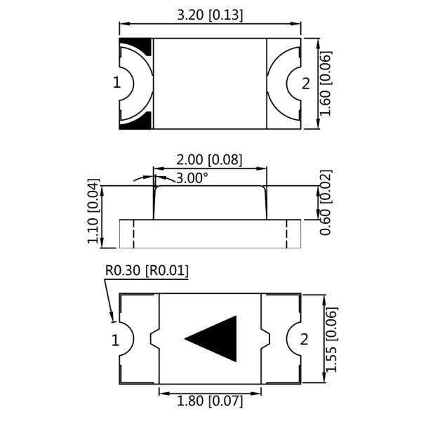 Smd led sizes 0603 blue datasheet