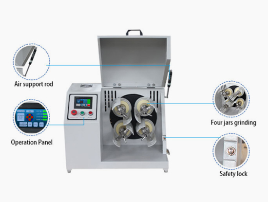 Light Type Full Automatic Horizontal Lab Planetary Ball Mill