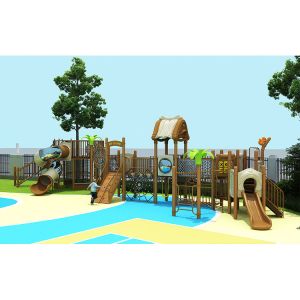 China YST-222087 Kids Playground Slides Forest Theme Amusement Roto Moulded on sale
