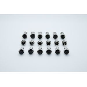 Silver Plating M12 2p 7p Locked Wire Aviation Connector Plug Male And Female