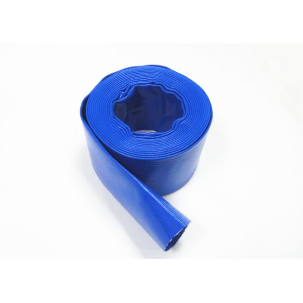 Quality Braided Layflat Fire Hose , Blue Heavy Duty Backwash Hose Good Flexibility wholesale