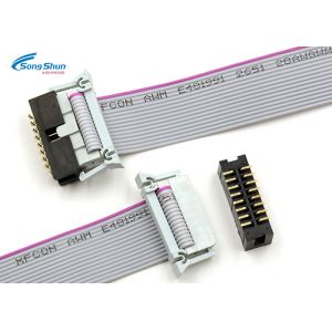 40pF/M Capacity IDC Ribbon Cable 2.54mm Picth Connector 16Pin 2500V Spark Test