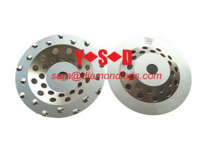 China PCD Chip Diamond Grinding Cup Wheel for concrete epoxy floor coating removal on sale