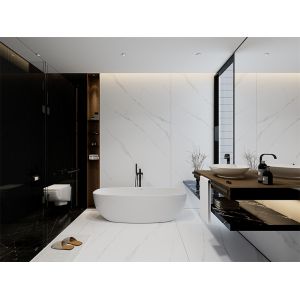 AAA Grade Carrara White Sintered Stone Slab 1420x2700mm Matte