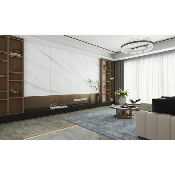 White Polished Glazed Porcelain Tile 900x1800mm Anti-Slip