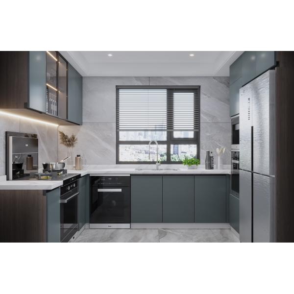 Quality Modular Kitchen Cabinets with Backsplash & Drawer Accessories wholesale