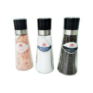 Compact Grinder And Shaker With Condiment Manual Plastic Grinder Mill With Salt