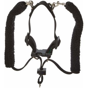 Non Pull No Choke Black Dog Training Halter Harness Easy Step In Vest Collar