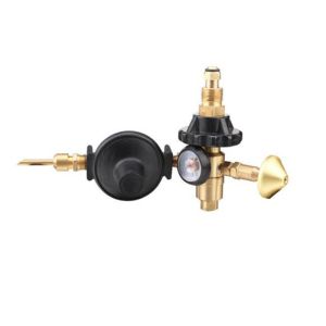 Brass Dual System 2 Stage CO2 Pressure Regulator for Draft Beer and Kombucha Set