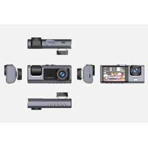 3 Lens Automotive Car DVR Camera Video Recorder HD 1080P Front Rear Inside