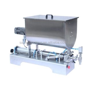 One Nozzle Big Valve Mixed Bean Sauce Filling Machine/ Piston Sauce Filler U