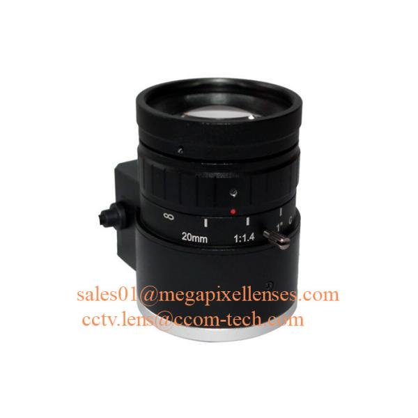 1" 20mm F1.4 8Megapixel DC Auto IRIS Low Distortion C Mount ITS Lens, Compact