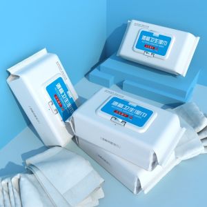 OEM Packed Disposable Wet Wipes , Baby Safe Disinfectant Wipes 75% Isopropyl