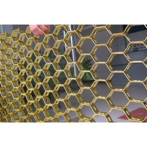 50X50mm Silver Hexmesh Refractory Hexagon Expanded Metal Grating