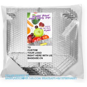 Insulated Foil Bag 8 X 8 X 8 Inch. Pack Insulated Shipping Bags For Food Handles