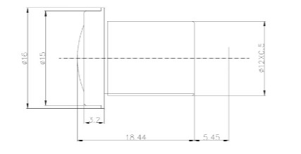 Φ4.2 1/3" 1.7mm Megapixel panoramic lens, F2.8 fisheye lens, good for panoramic