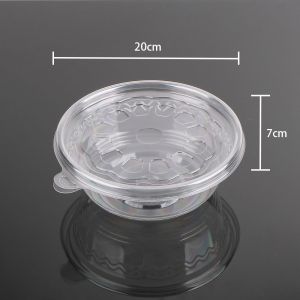 High Transparency Disposable PET Round Bowl Cake Packaging Container