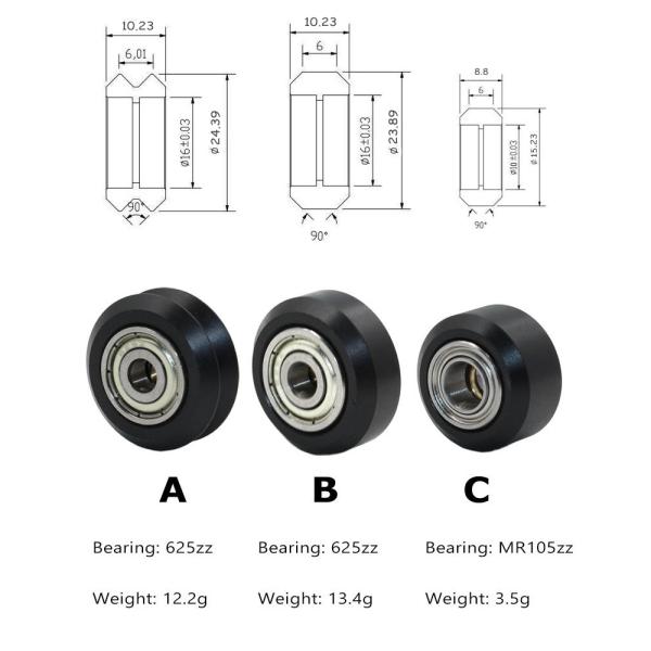 Openbuilds Wheel 3D Printer Bearings