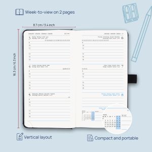 Bordeaux 2023 Weekly Pocket Planner With Yearly And Monthly Schedules