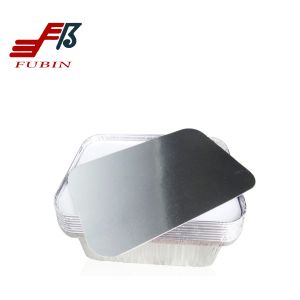 China Eco - Friendly Aluminum Foil Paper Lids Fast Food Packing Rectangular on sale