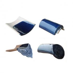 Cheap Blue Frost Resistant Glazed Ceramic Roof Tiles Build Roofing Construction Material for sale