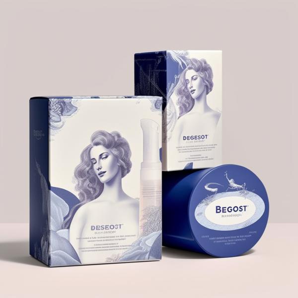 Kraft Paper Recyclable Printed Face Cream Skin Care Makeup Packaging Box For Cosmetics