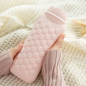 China Natural Rubber Hot Water Bottles BPA Free Durable Large Capacity Hot Water Bag For Pain Relief on sale