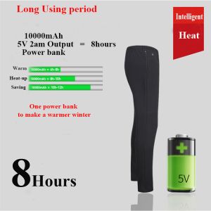 Cheap Polyester Cotton Heated Underwear Pants Unisex Lithium Ion for sale