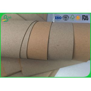 Mixed Pulp High Stiff Brown Craft Paper Roll 80gsm - 140gsm For Corrugated Box