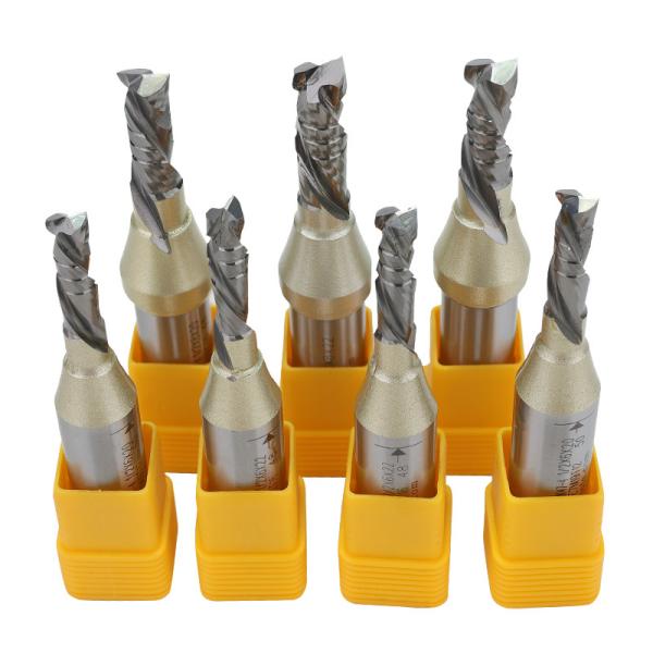 Quality ARDEN Hot Selling 1/2 1/4 Shank Carbide Spiral Endmill 2F up & Down Cut Compression Bit Wood CNC Router Cutter Bits wholesale