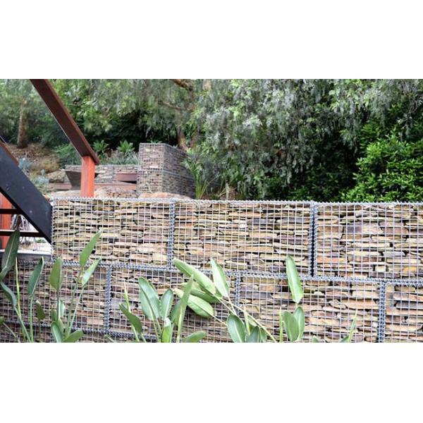 50×100mm Galvanized Welded Gabion Baskets Garden Border Walls Rectangular Hole