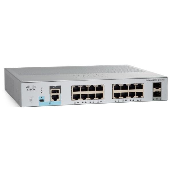 LAN Lite Cisco Catalyst 2960 Switch WS-C2960L-16PS-LL 16 Ethernet PoE 2 SFP