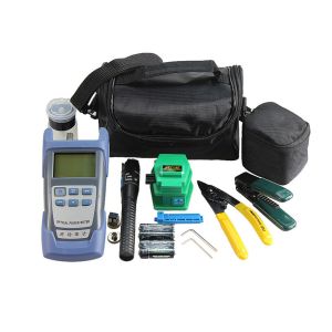 Cheap FTTH Tool Kit Fiber Testing Tools With Fiber Cleaver And Optical Power Meter 5km for sale