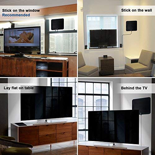 Built-in Amplifier HDTV Digital TV Antenna with 50 Mile Range and 3-5V Supply Voltage