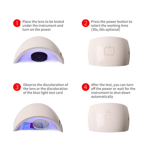 FDA Photochromic Lens Tester LED Light Timing 30s 60s
