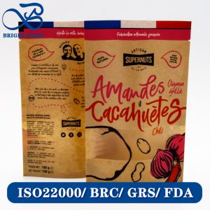 China Recyclable And Biodegradable Kraft Paper Bags For Food Packaging With Transparent Windows And Customizable Printing Patterns. on sale China Recyclable And Biodegradable Kraft Paper Bags For Food Packaging With Transparent Windows And Customizable Printing Patterns. on sale