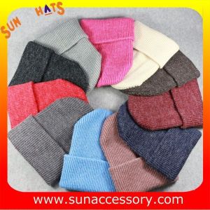AK17017 Sun Accessory promotion cheap knitted beanie hats for girls ,caps in