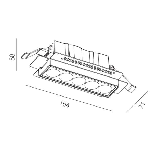 Energy Saving Led Down Lights 10.5W 3000K COB 700mA Popular Design White R3B0675