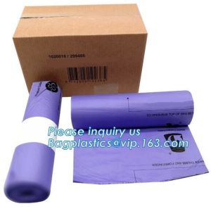 Cheap Environmental Biodegradable Bin Liner bags, Compostable Garbage Bags, Edible 100% fully compostable biodegradable plasti for sale