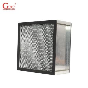 Heat Resistant 1500m3/h 14.38m2 High Efficiency Hepa Filter H14