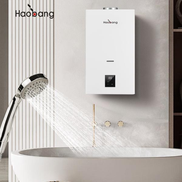 80°C Thermostat Settings Flue Gas Water Heater with Silk Screen Printing Logo