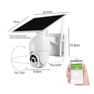 Waterproof Home Solar CCTV Camera With Sim Card 1080P Wireless Security Alarm