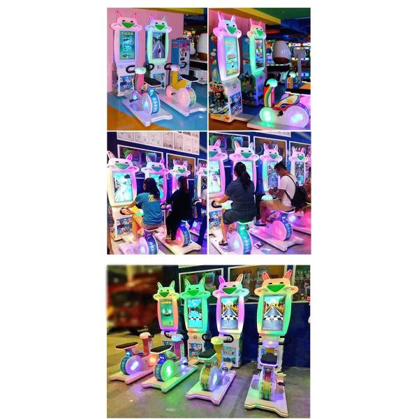 2 Players Kids Arcade Machine / Bicycle Racing Machine W128*D150*H188CM