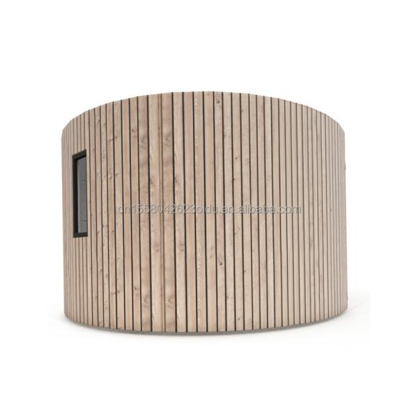 Galvanized Steel Square Tubes Structure Wooden Round House CE Luxury Modern Container House with Aluminum Alloy Windows