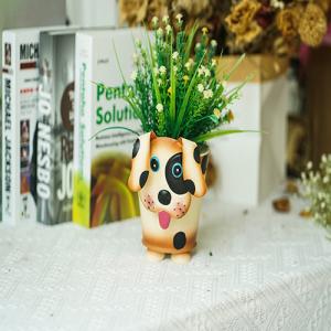 Cheap Funny Metal Animals Planter Pot Desktop Ornaments Home Decor Garden Pot for sale